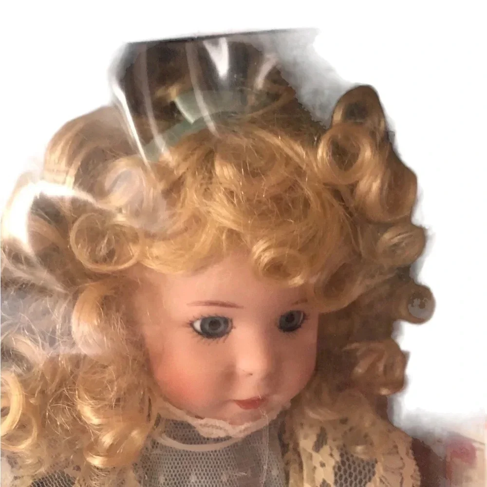 done not available 90s Crown Royal Porcelain Collector Doll Blonde Dynasty Doll